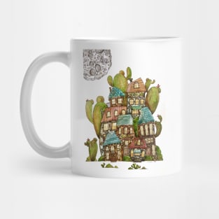 Whimsical Houses Abstract Mug